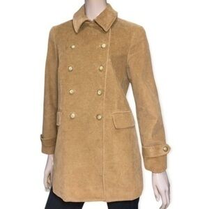 Jenne Maag Vintage Women’s Size L Tan Camel Corduroy Double Breasted Jacket